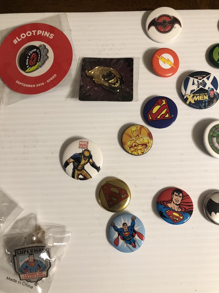 Assorted Dc Marvel Other pins and patches