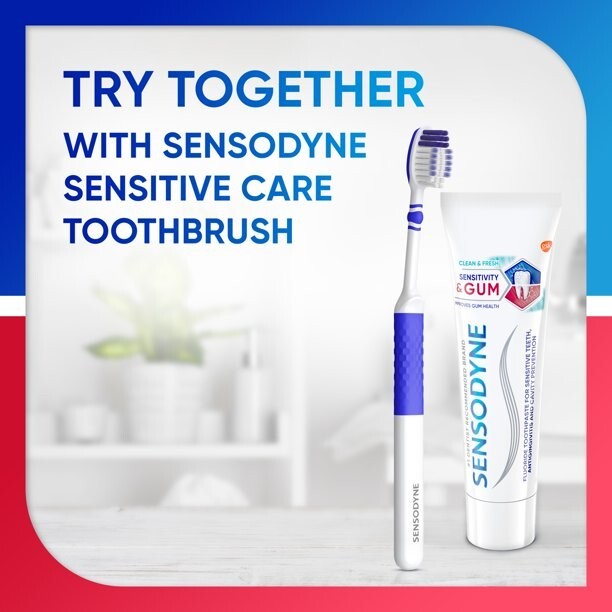 Sensodyne Sensitivity & Gum Sensitive Toothpaste,Removing Plaque Bacteria,3.4 Oz
