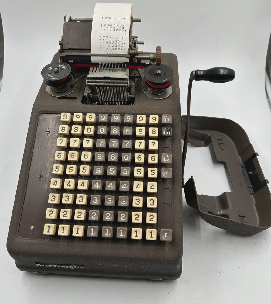 BURROUGHS 'Instructor' adding machine NEEDS REPAIR