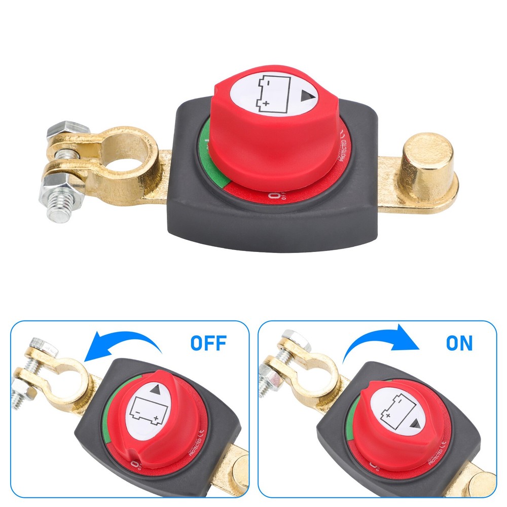 2PCS Battery Disconnect Switch 12-48V Master Battery Power Cut-Off Switch