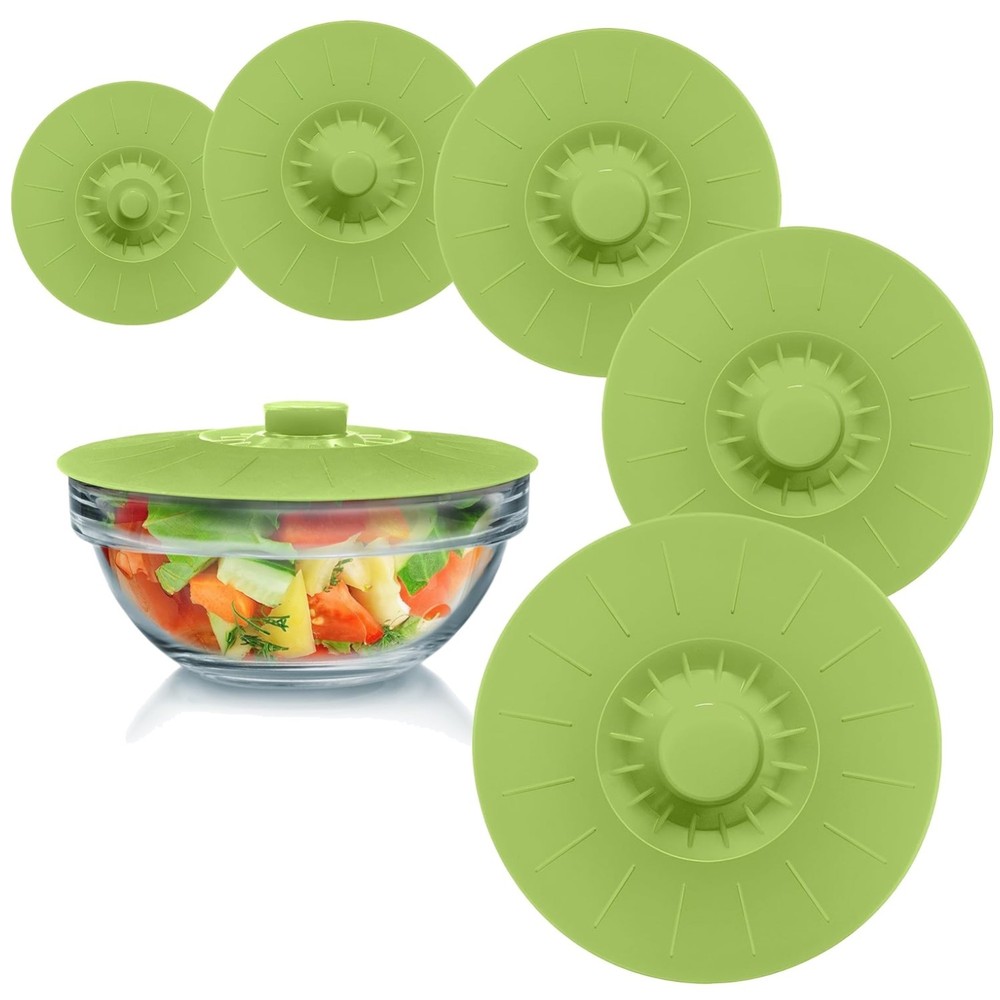Easy Grip Silicone Bowl Covers - 5 Pcs