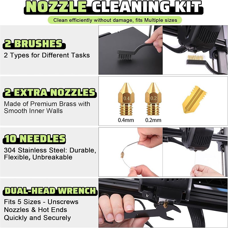 42Pcs 3D Printer Tool Kit with Storage Case 3D Printer Accessories Cleaning Tool