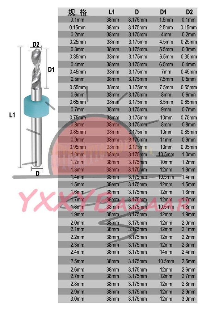 10Pcs 0.3-1.2mm PCB Print Circuit Board Carbide Micro Twist Drill Bits Set Tools