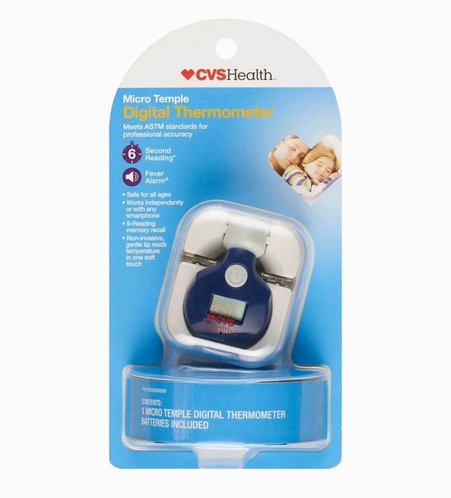 CVS Micro Temple Digital Thermometer with 6 second readings