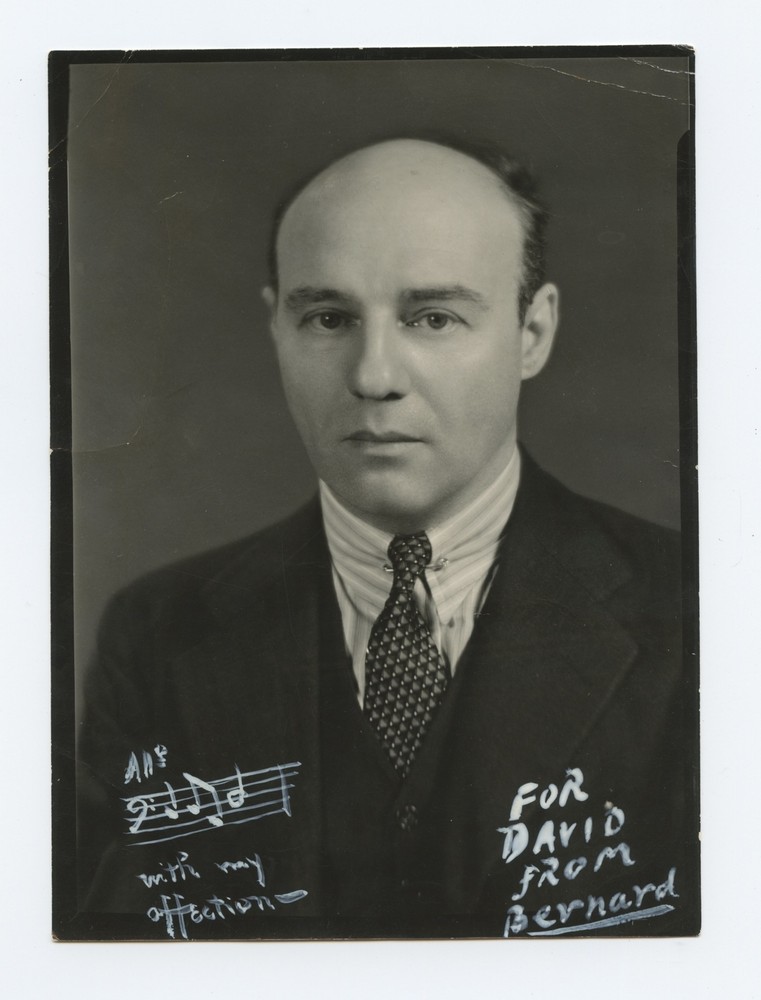 Bernard ROGERS (Composer): Signed Photograph to David DIAMOND (Composer)