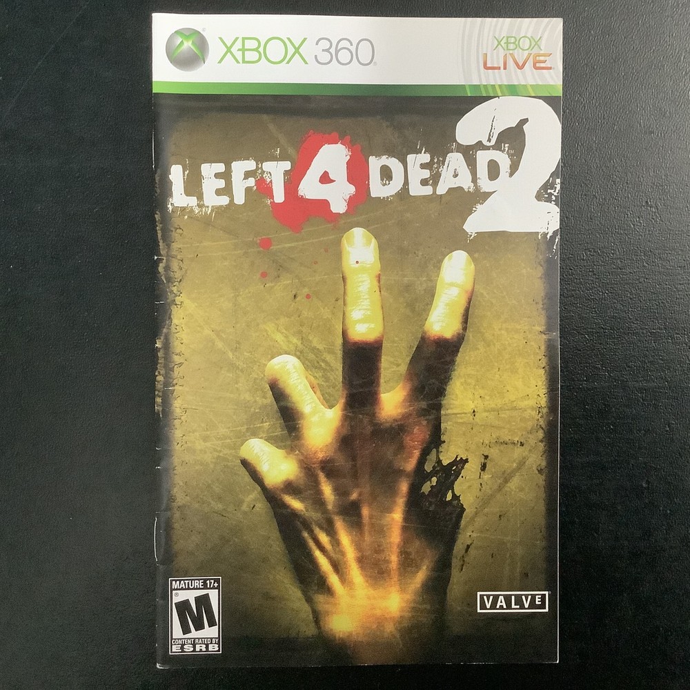 Left 4 Dead 2 Microsoft Xbox 360 Instruction Manual Only