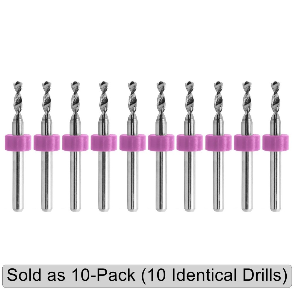 2.80mm (0.110") Solid Carbide Drill Bit – 10 Pack – CNC – Factory Resharpened