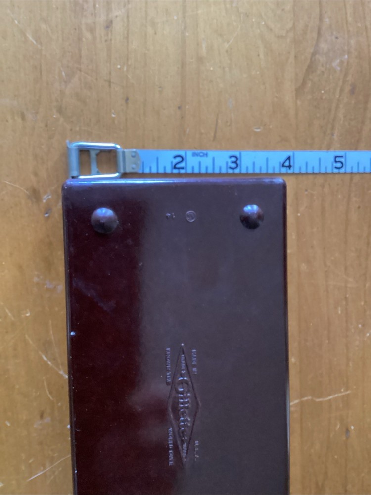 Vintage Gillette Razor Plastic Storage Brown Box