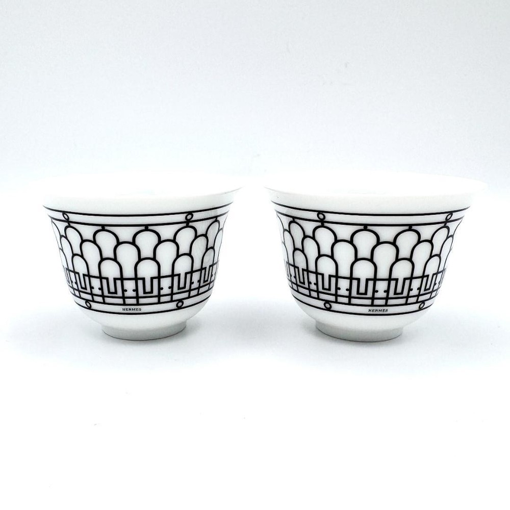 HERMES H Deco Small Cup Pair Set