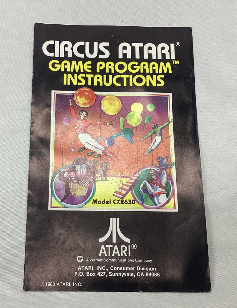 Circus ATARI 2600 GAME PROGRAM INSTRUCTIONS *only*