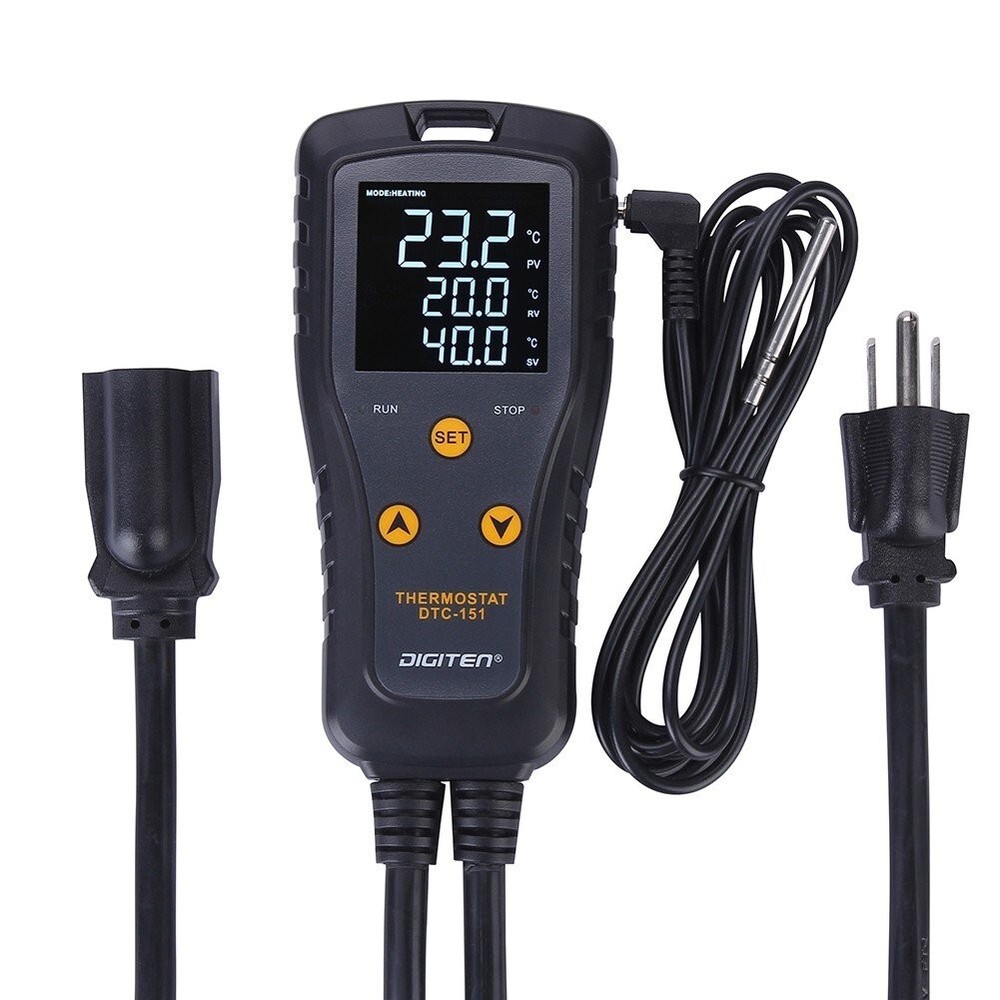 Temperature Controller Heat Mat Thermostat Outlet Digital Temperature Control...