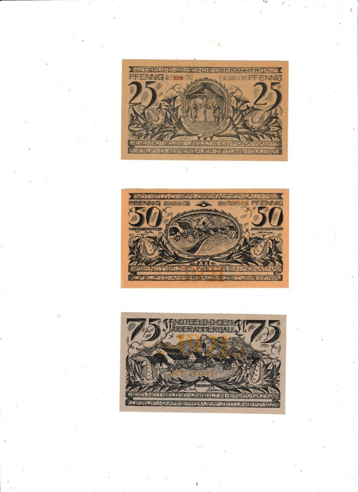 OBERAMMERGAU  3  NOTES  1921