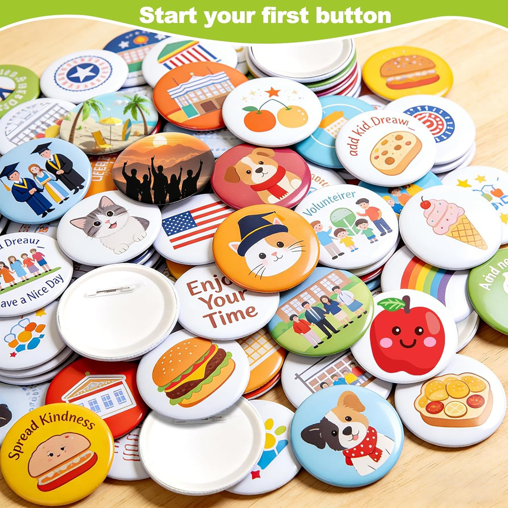 Button Maker Machine 58Mm (2.25 In) Installation-Free, DIY Button Pin Maker Mach