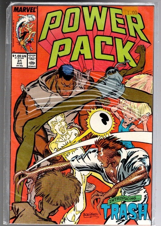 COMIC--Power Pack Introducing Trash--FREE SHIPPING
