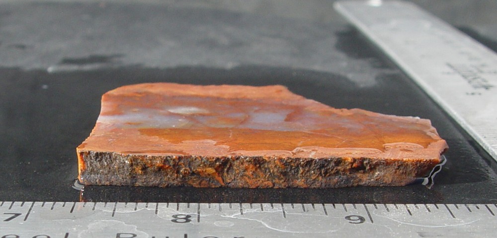 Red and White Agate Lapidary Slab T1278