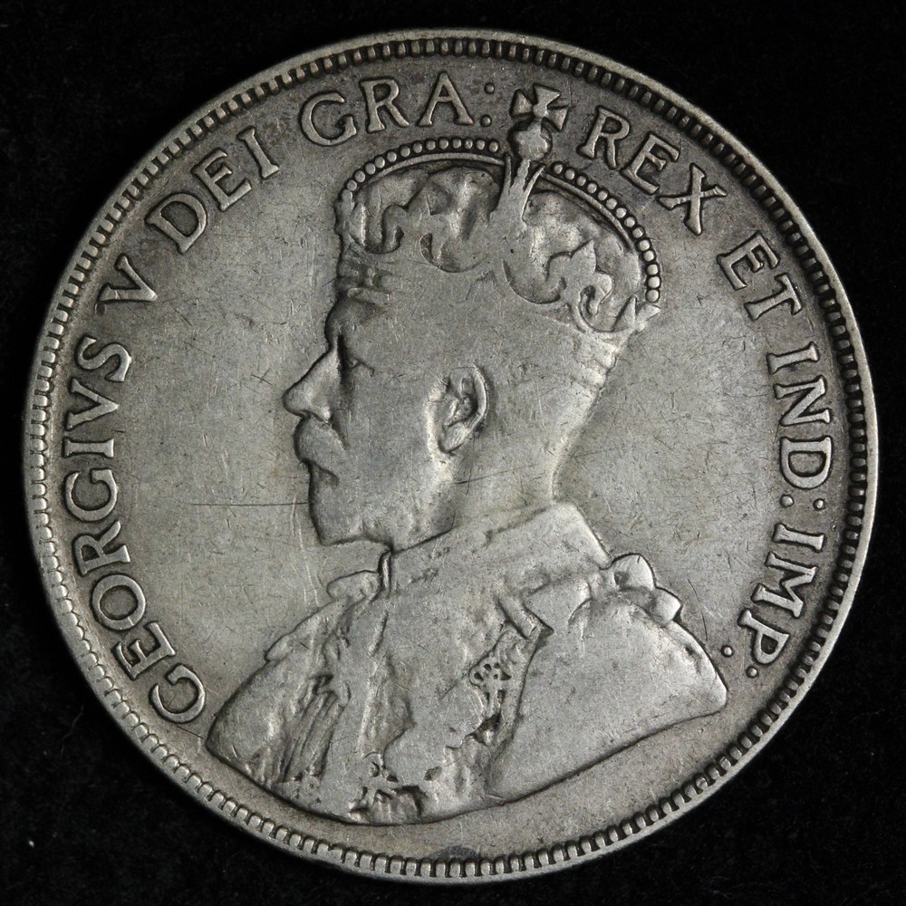 1929 Canada SILVER Fifty Cent Piece E383 GYCM