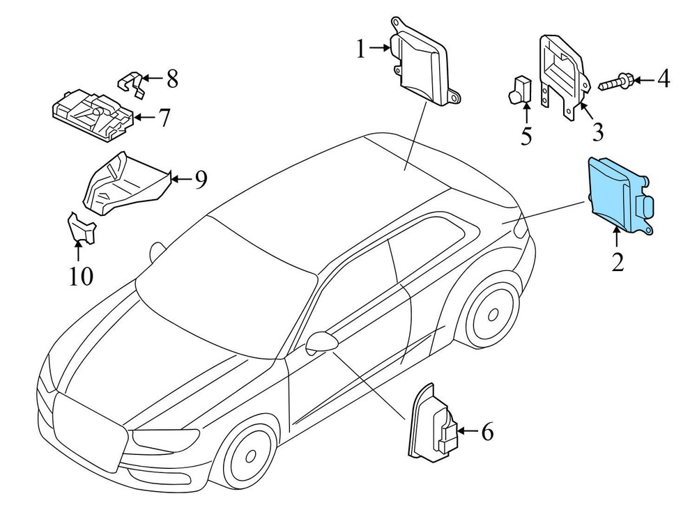 2017-2018 AUDI A3 SPORTBACK E-TRON - LEFT LANE Change Assist Module (Slave)