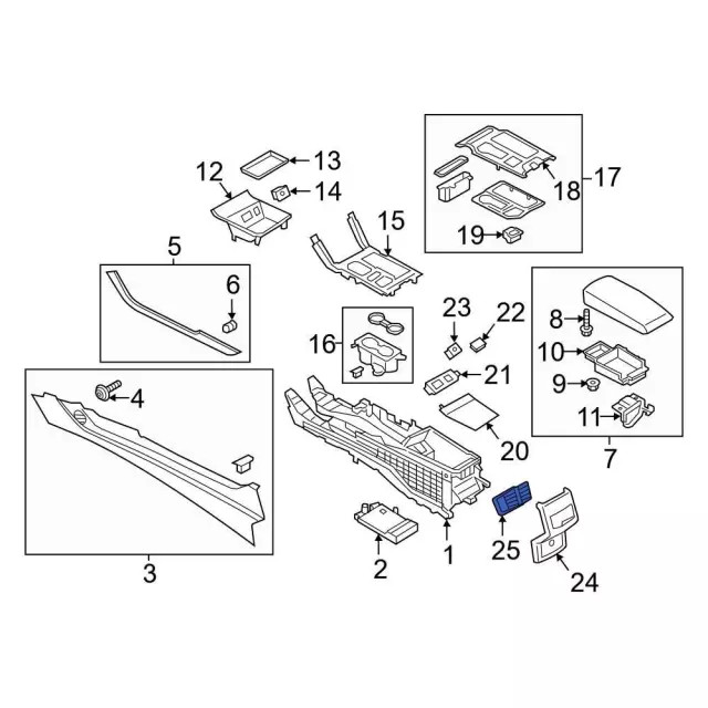 Genuine Ford Console Air Vent DS7Z19893AA