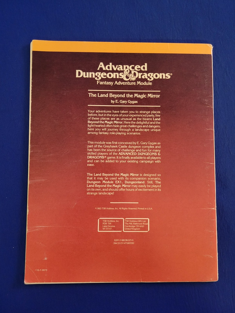 The Land Beyond the Magic Mirror Adventure Module - AD&D EX2
