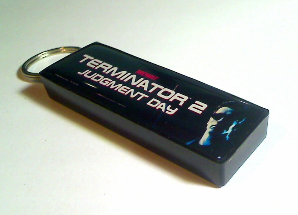 Terminator 2 Arcade Marquee Coin Door accessory Keychain