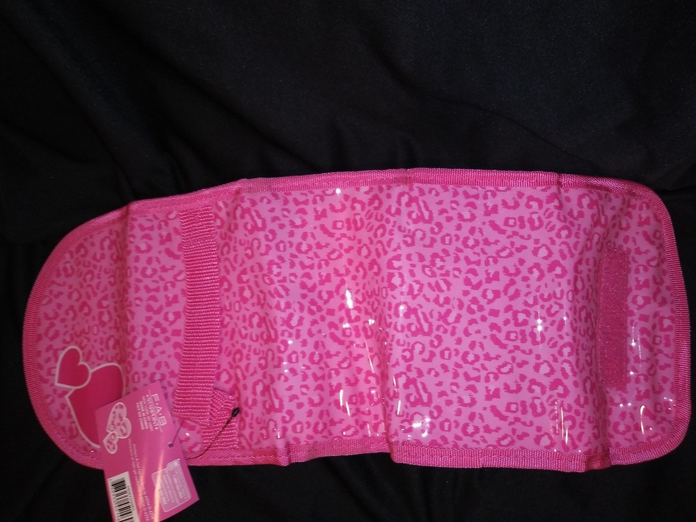 Stationery Roll Up Case Pink Leopard