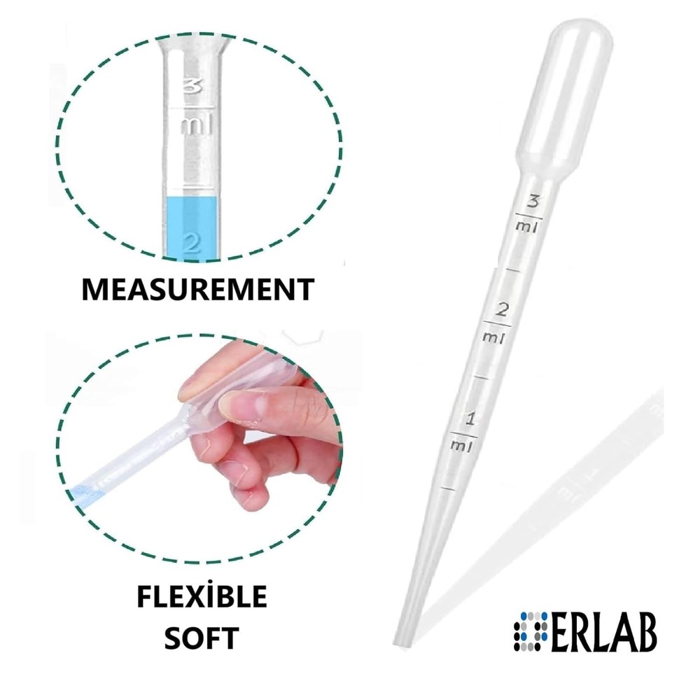 3 ML, 25 Pieces, Long-Term Reusable Plastic Dropping, Environmentally Friendly T