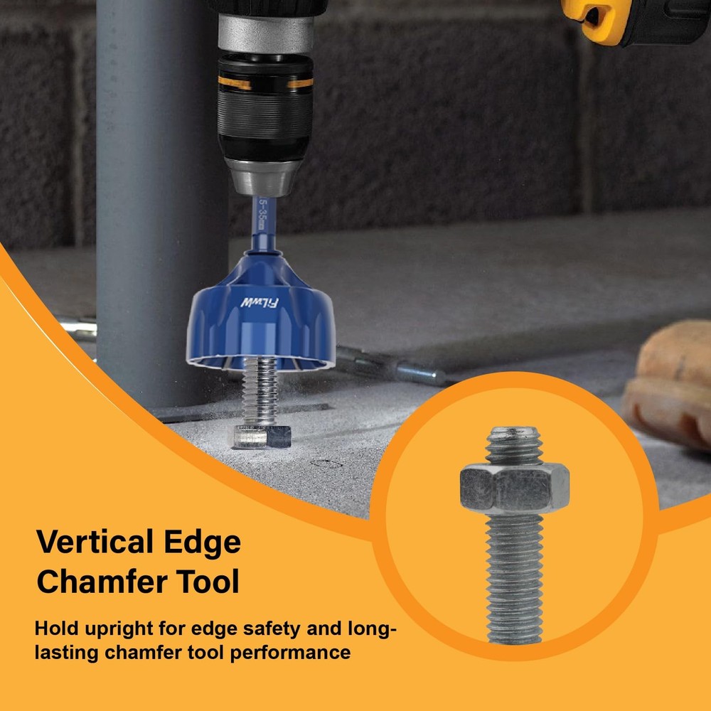 Deburring External Chamfer Tool Set, Tungsten Carbide Chamfering Drill Bit, D...