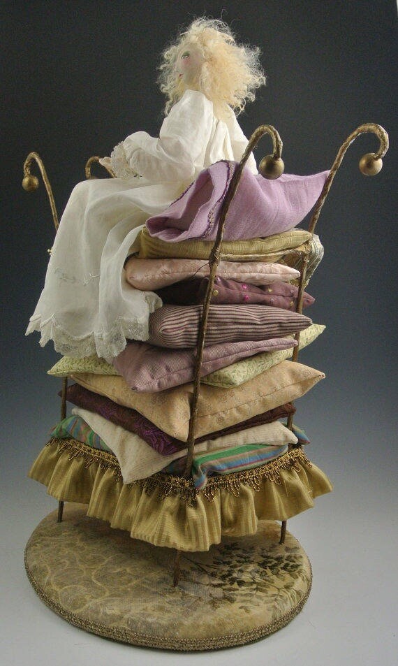 Cloth Art Doll Pattern Class Tutorial “The Princess and the Pea” by Cindee Moyer