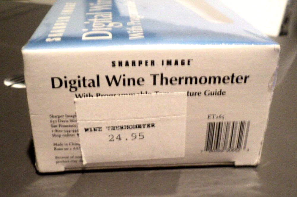 SHARPER IMAGE Digital Wine Thermometer (2000s, Programmable) BRAND NEW: Taste