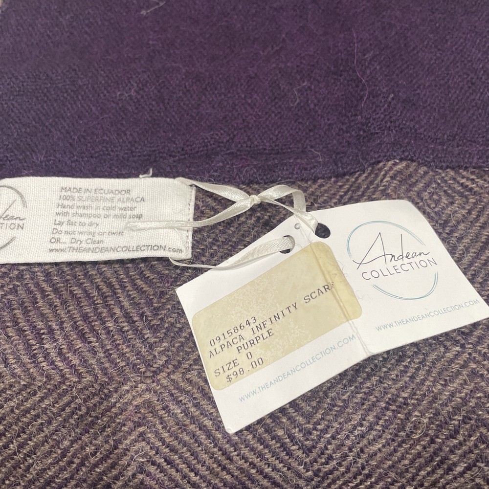 Peruvian Andean Collection  100% Superfine  Alpaca Handmade infinity  Scarf
