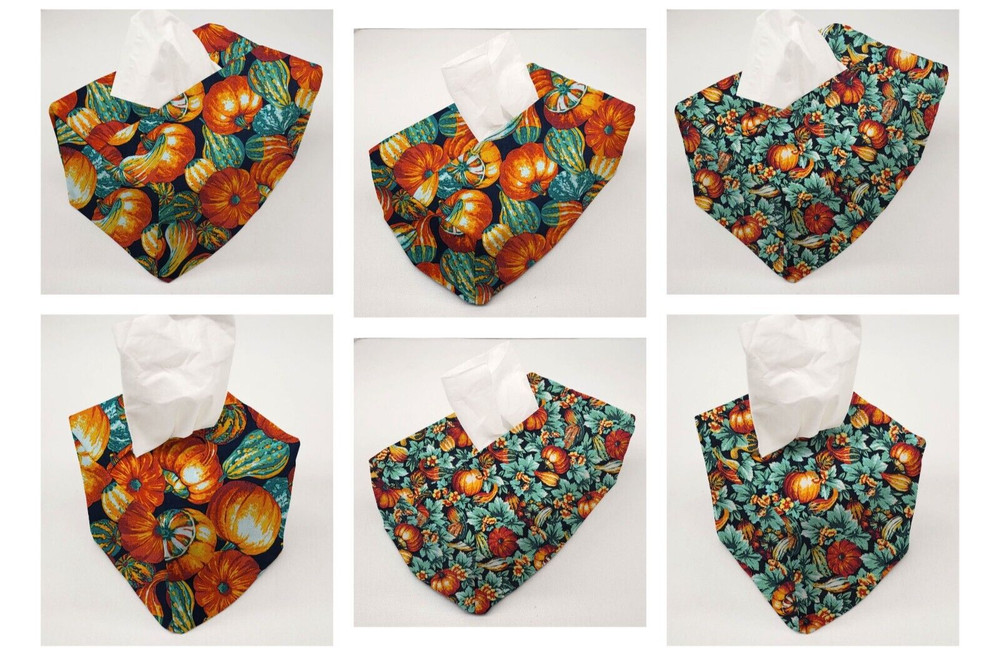 Pumpkins & Gourds Tissue Box Cover (2 Patterns Available)