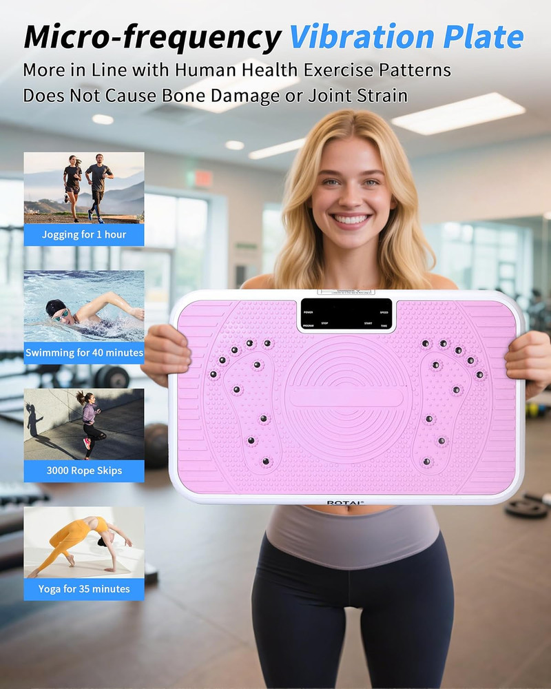 Shake Plate Vibration Exercise Machine for Lymphatic Drainage Massager & Weight