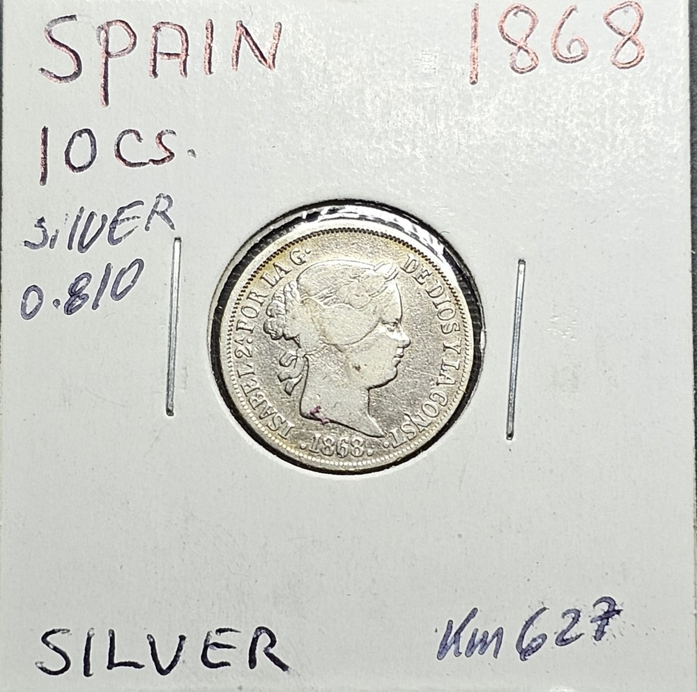 1868 10 Centavos  España