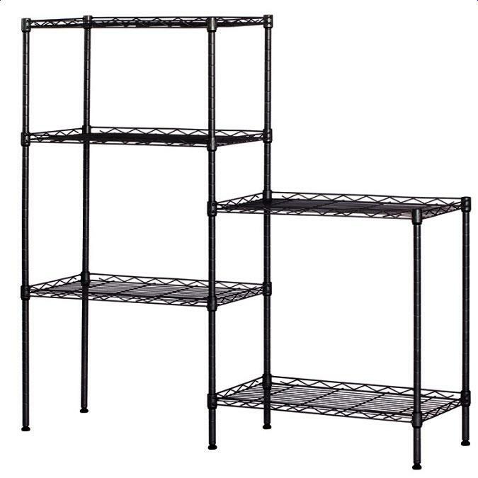 5-Tier Wire Shelves Unit Adjustable Metal Shelf Rack Kitchen Storage Organizer