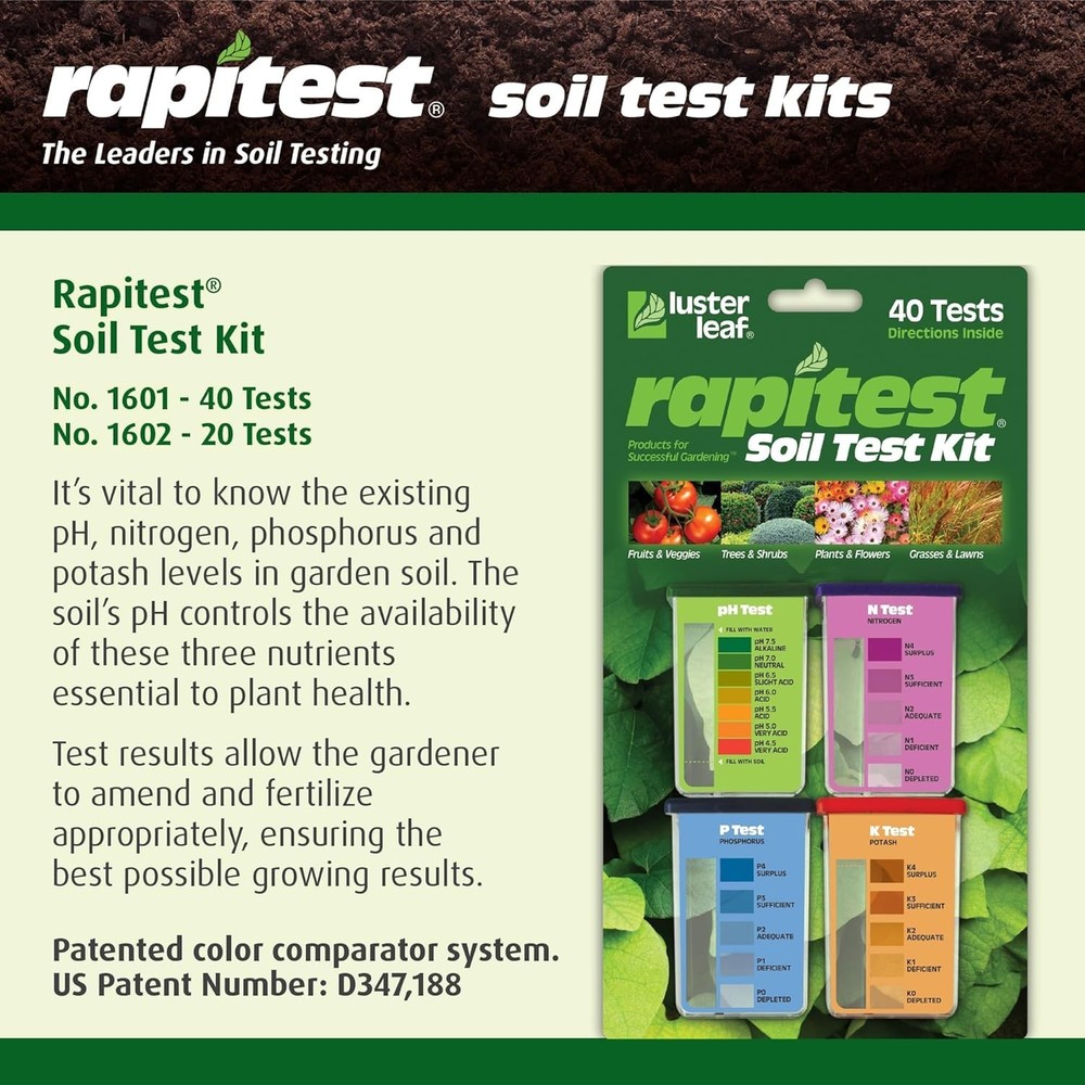 Complete Soil Testing Kit for pH and Nutrients, Great for Beginners and Experts