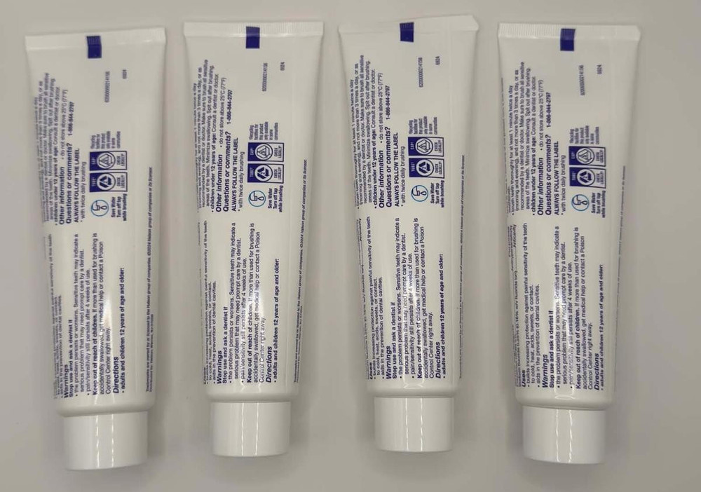 Sensodyne Advanced Whitening Toothpaste 6.5oz 4 Pack Sensitivity - Open Box