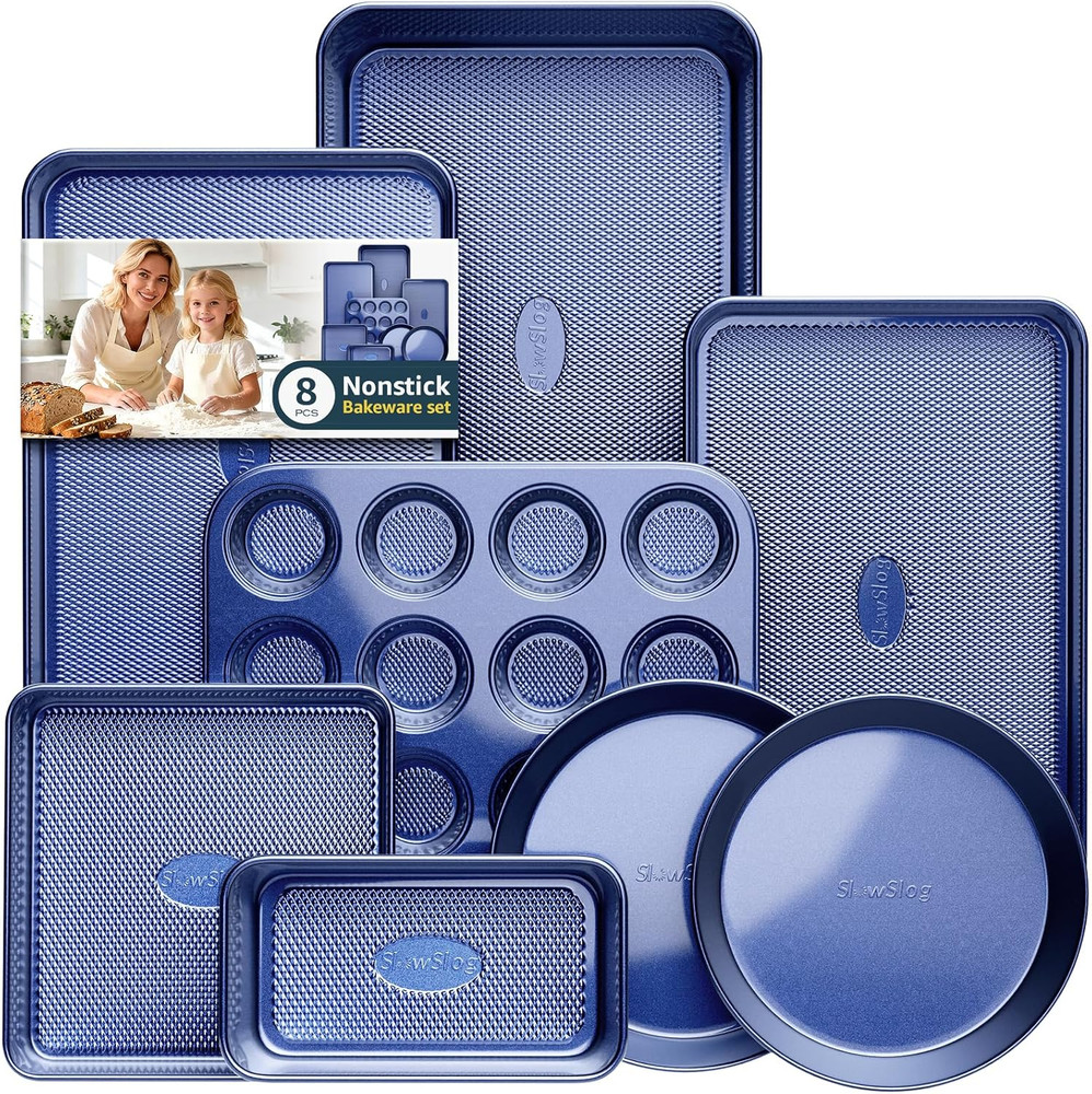 Baking Pans Set 8-Piece Bakeware Sets, Baking Sets for Cooking Nonstick Oven Pan