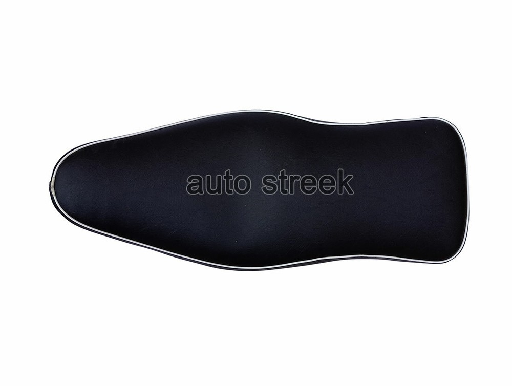 BSA Leatherite with White Beading Complete Dual Seat Black