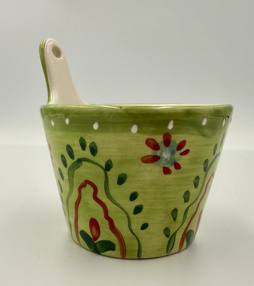 Hand Painted Morocco Leaf by Maxcera Planter Small Wall Pocket