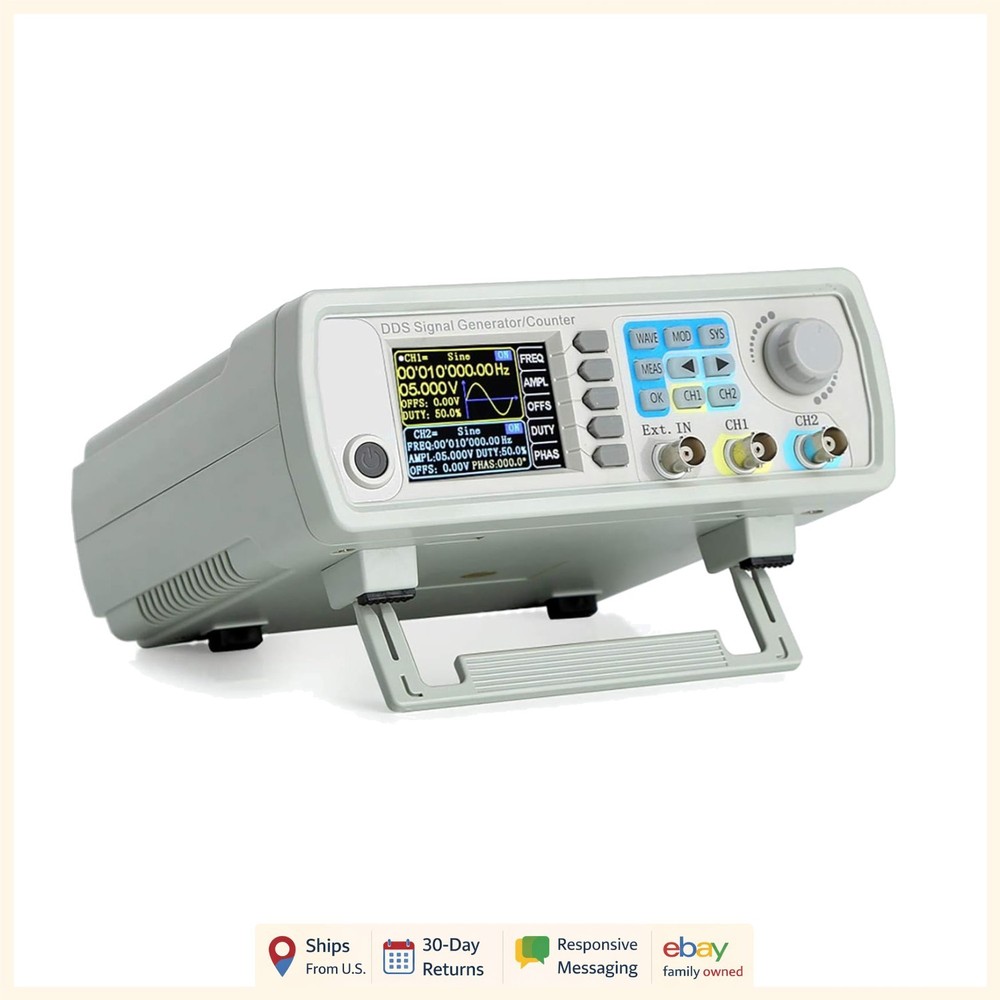 Dual-Channel Function Generator 60MHz with Frequency Measurement Capabilities