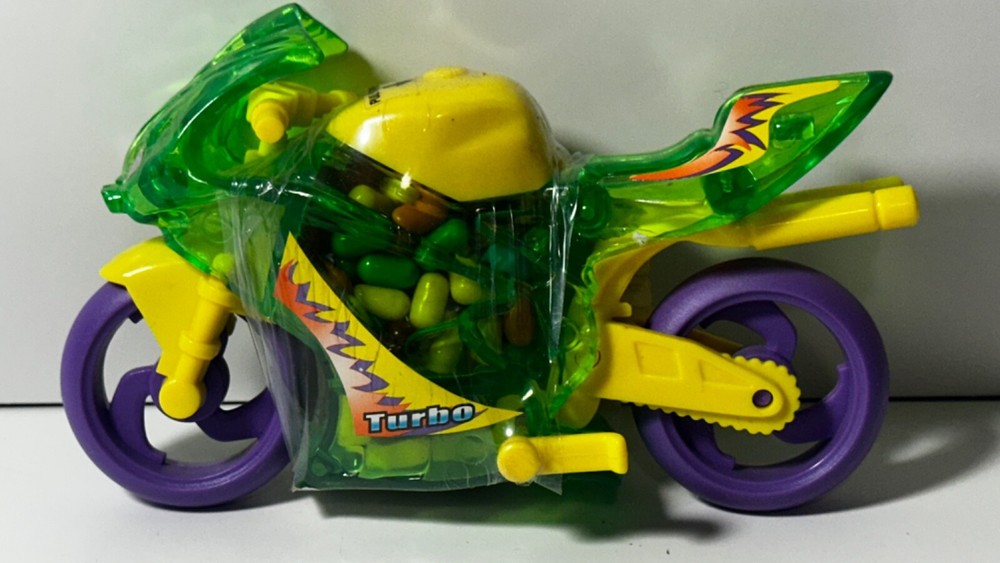 motorcycle Candy Duds Candy Dispenser from 2000, Mint Unopened