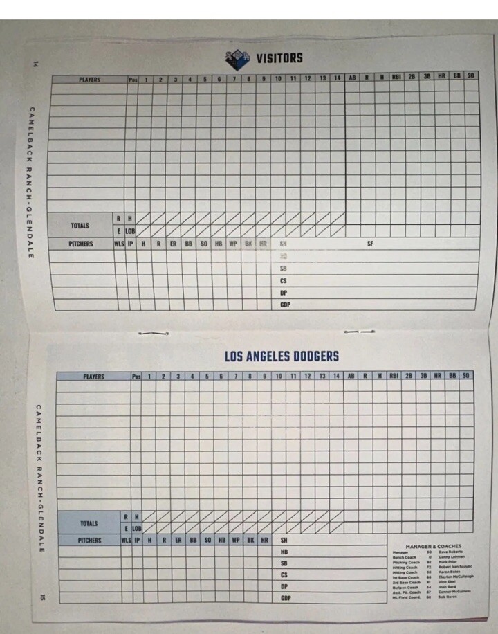 2 Shohei Ohtani LA Dodgers Baseball 2024 Spring Training Programs FREE SHIPPING