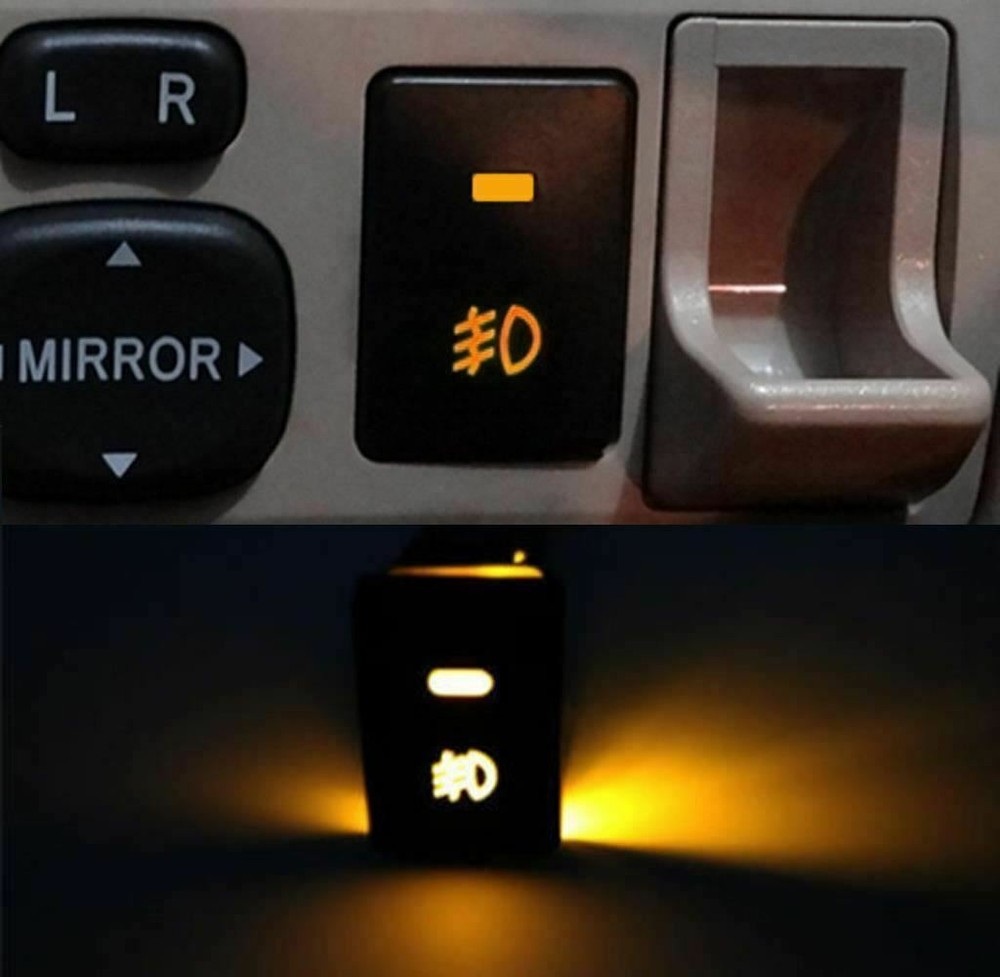 32mm 4-Pole Push Button 12V Switch W/LED Light for Add-on Indicator Lights