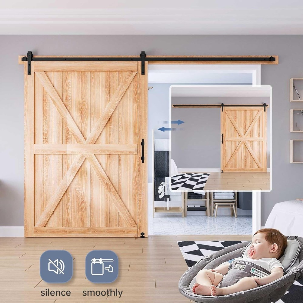 Rustic 10 Ft Barn Door Hardware Kit