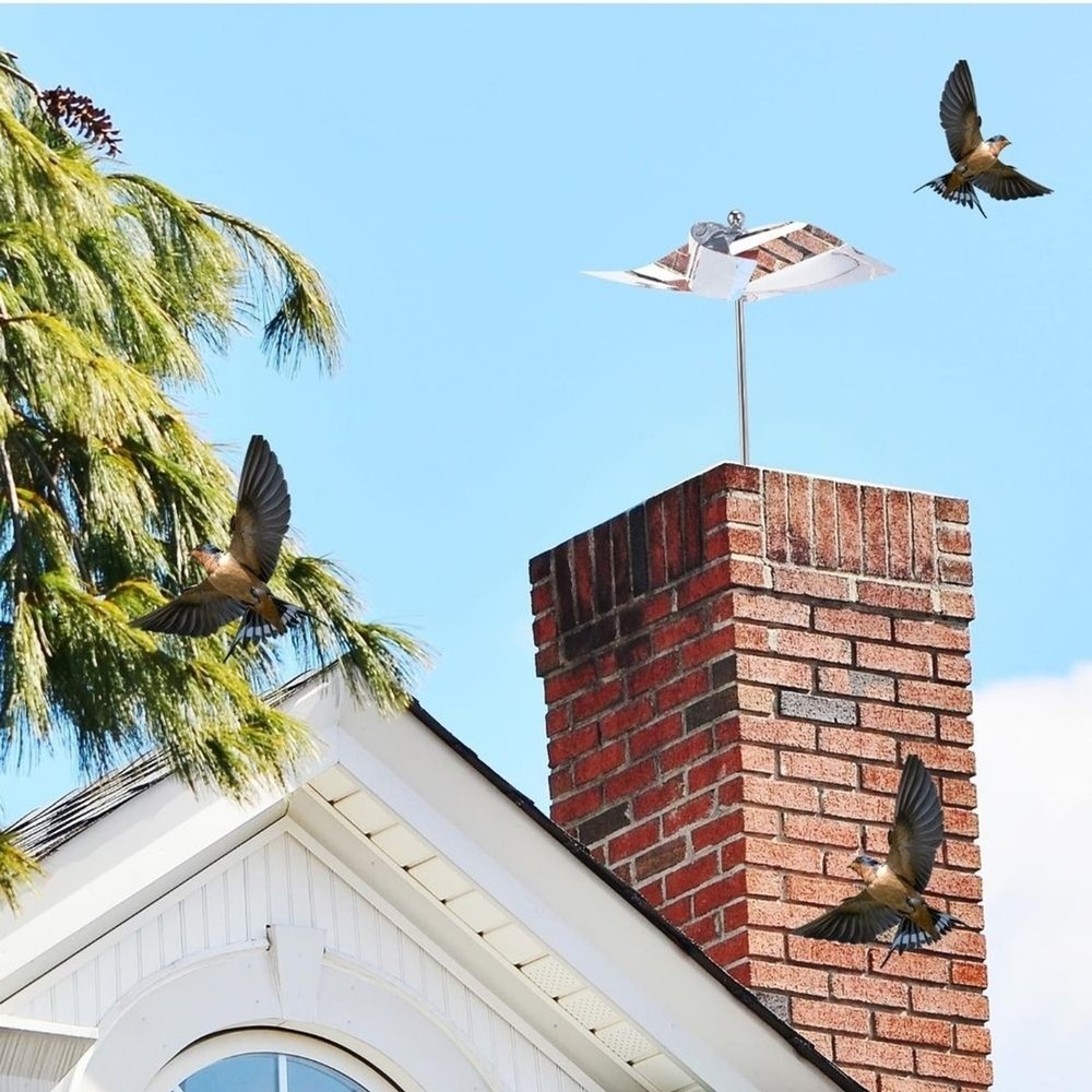 NEW!! 2 Pack Windmill Reflectors Bird Repellent & Deterrent