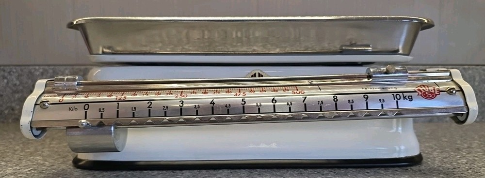 Vintage Stube Kitchen Beam Scale 10kg Analog White Tested