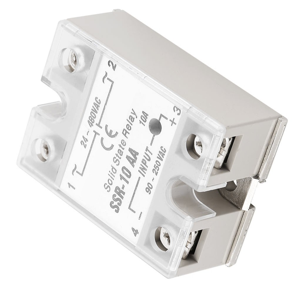 10A Solid State Relay Module SSR AC-AC Input 90-250V AC Output Accessory Part