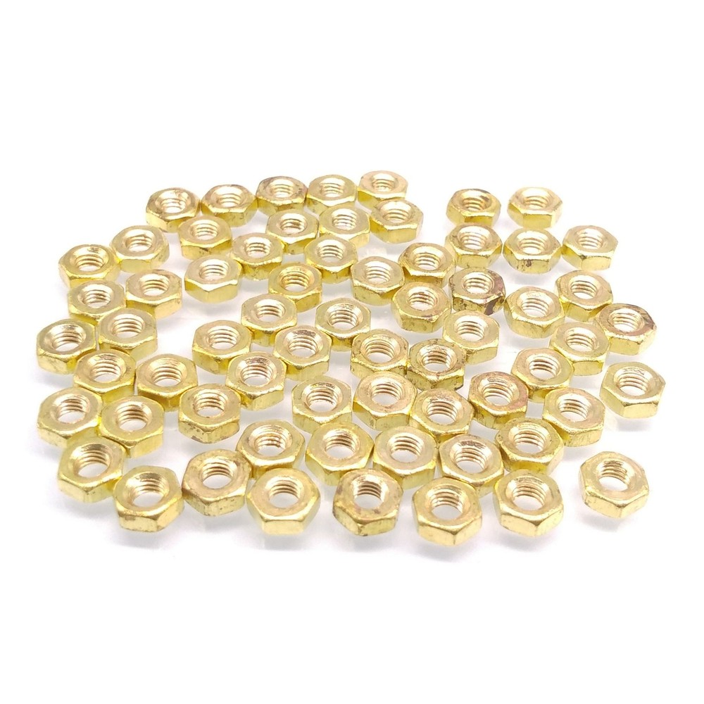 500pcs M3 Metric Thread Insert Screw Fastener Brass Hex Nut