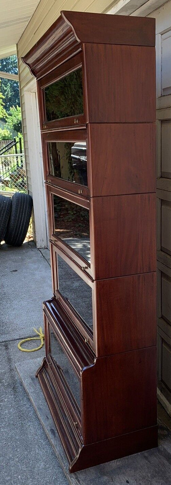 Vintage Mahogany 5 Door Stacking Bookcase
