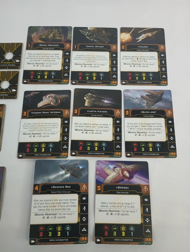 Star Wars X-Wing Miniatures M3-A Interceptor upgraded 2.0